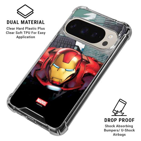 Marvel Avengers Assemble Iron Man Google Pixel 9/9 Pro Clear Case